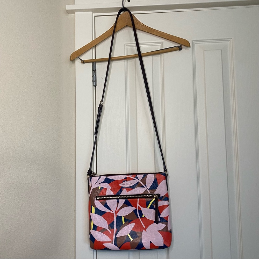 Kate Spade Multicolor Leaf Pattern Crossbody Bag - image 2